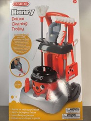 OUTLET Wózek do sprzątania dla dzieci zestaw do sprzątania z odkurzaczem i mopem Henry Deluxe Casdon NIEKOMPLETNY