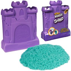 Piasek kinetyczny plastyczny Kinetic Sand Zestaw zamek z turkusowym piaskiem 