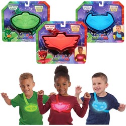 Pidżamersi Sowella, Kotboy, Gekson amulety z paskiem światło + dźwięk Pj Masks 3+