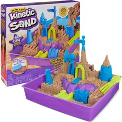 Plastyczny Piasek Kinetyczny Kinetic Sand Zestaw Zamek na plaży + foremki taca i akcesoria