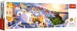 Puzzle 1000 Santorini Zachód słońca na Santorini panorama Trefl 