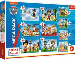 Puzzle 10w1 Psi Patrol Niezawodna drużyna 329 elementów