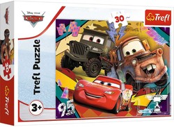 Puzzle 30 elementów Rozpędzone samochody Disney Cars