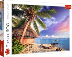 Puzzle 500 Wyspa Bora Bora Morze Plaża Palmy Lato Trefl Premium Quality