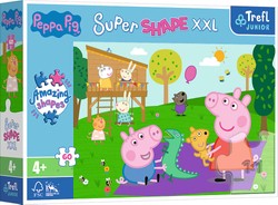 Puzzle 60 elementy Super Shape XXL Świnka Peppa Zabawy z braciszkiem