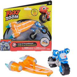 Ricky Zoom Loop & Vroomboard Motor i deska Motocykl Pojazd Zestaw niebieski