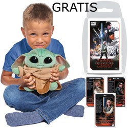 Star Wars Mandalorian Zestaw Maskotka Baby Yoda + Gratis gra karciana Top Trumps Ostatni Jedi