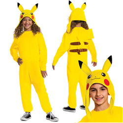 Strój karnawałowy Pokemon Pikachu kostium żółte przebranie 127-136 cm (7-8 lat) Kigurumi