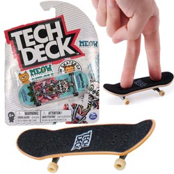 Tech Deck deskorolka fingerboard Meow Biały Kot + naklejki