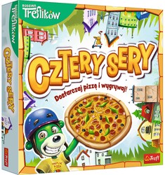 Towarzyska Rodzinna gra planszowa Cztery Sery Rywalizacja Pizza Rodzina Trefliików Trefl
