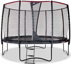 Trampolina Ogrodowa z siatką PeakPro 366 cm czarna