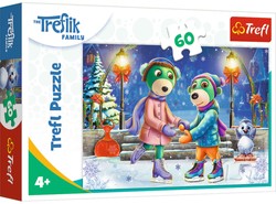 Trefl Puzzle 60 elementów Zima u Treflików Rodzina Treflików