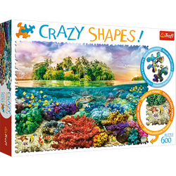 Trefl Puzzle Crazy Shapes Tropikalna wyspa 600 elementów