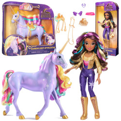 Unicorn Academy Zestaw Lalka Sophia 24 cm, jednorożec Wildstar światło/dźwięk + akcesoria