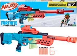 Zestaw kolorowa Wyrzutnia karabin snajperski Nerf Storm Scout Elite zabawkowa broń Fortnite + 6 miękkich strzałek Hasbro