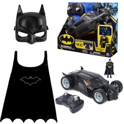 Zestaw kostium Batman + maska i peleryna, Batmobile zdalnie sterowany pojazd RC samochód auto i figurka DC Comics