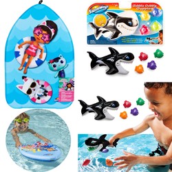 Zestaw zabawek do wody deska do nauki pływania Koci Domek Gabi + Orka i Rybki dla dzieci Swimways