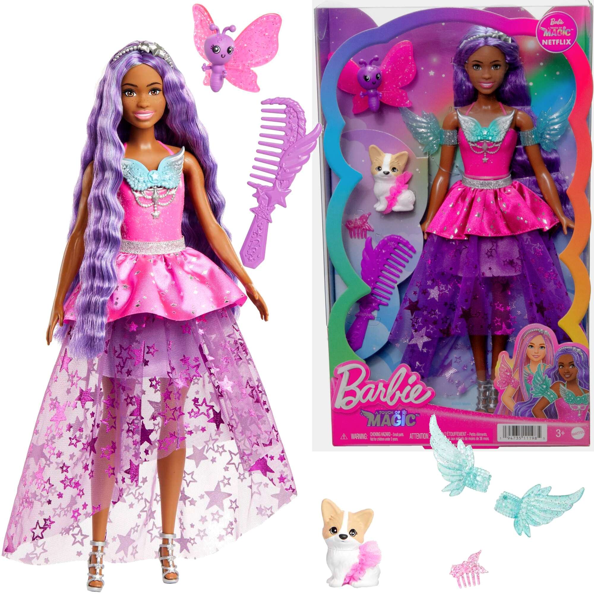 Boneca Barbie Roupa Amarela Conto de Fadas Um Toque de Mágica Mattel -  Fátima Criança