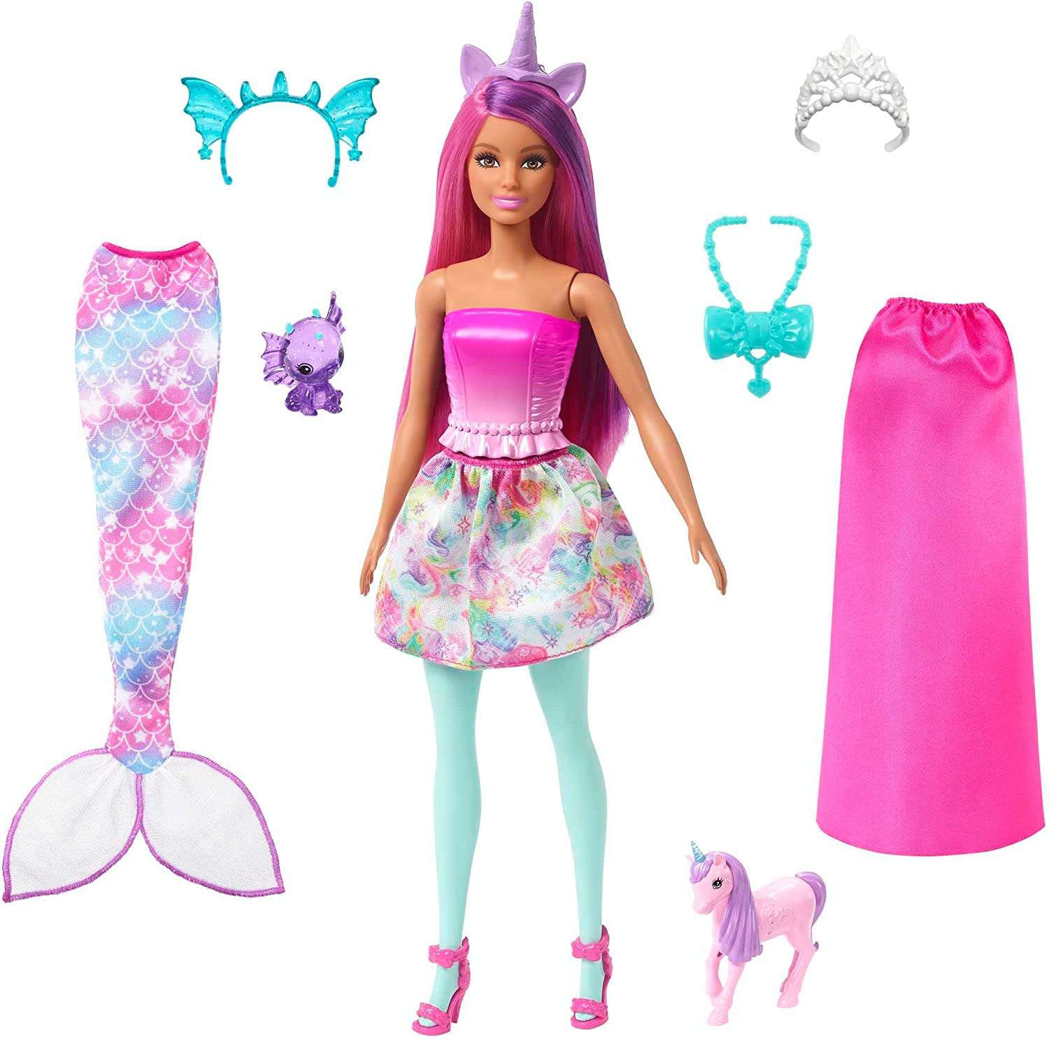 Lalka Barbie Dreamtopia Przebieranki 3w1 : Humbi.pl