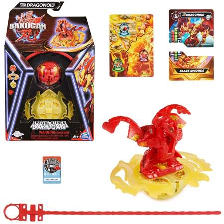 Bakugan Specjalny atak Special Attack Dragonoid Wirująca figurka akcji pierścień + karty Spin Master