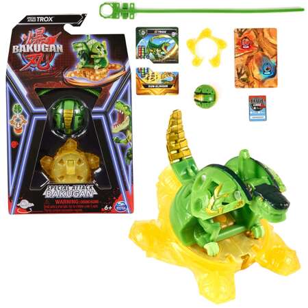 Bakugan zestaw Special Attack Trox Wirująca kolorowa figurka akcji + karty