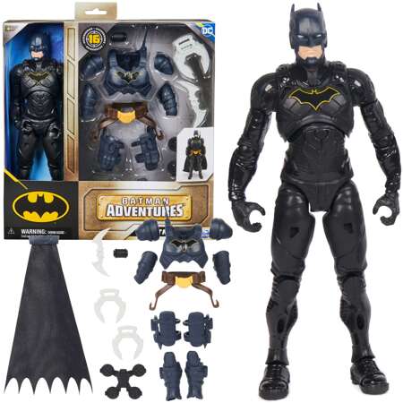 DC Comics Batman duża figurka lalka mroczny rycerz 30 cm + akcesoria 17 elementów