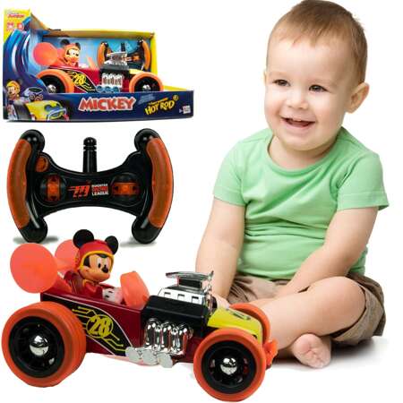 Disney Duży Samochód zdalnie sterowany Pojazd Auto Autko wyścigowe Wyścigówka Super Charged Hot Rod + pilot RC Myszka Mickey