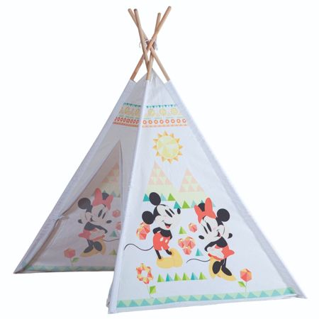 Duży Namiot Tipi Wigwam Do Pokoju Ogrodu z drewnianą ramą Myszka Mickey Minnie Disney 3+ John