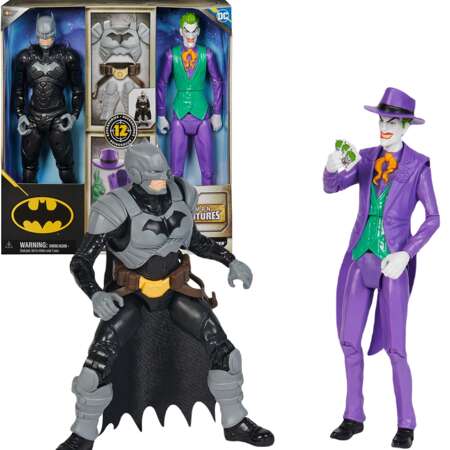 Duży Zestaw 2w1 DC Comics Batman vs Joker figurki 30 cm + akcesoria 