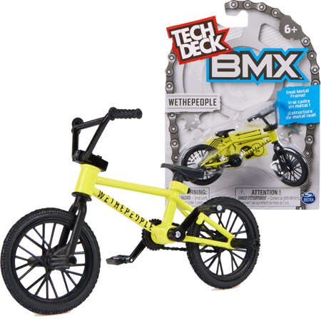 Fingerbike Rower BMX Wethepeople mini żółty + naklejki Tech Deck Spin Master