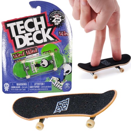 Fingerboard Deskorolka Blind Zielony + Naklejki Tech Deck