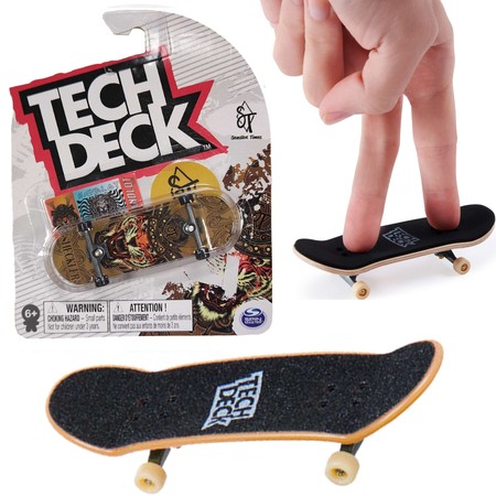 Fingerboard deskorolka Sandlot Times Tygrys + naklejki Tech Deck