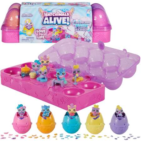 Hatchimals Alive! Love to Live 5 figurek w jajkach i akcesoria