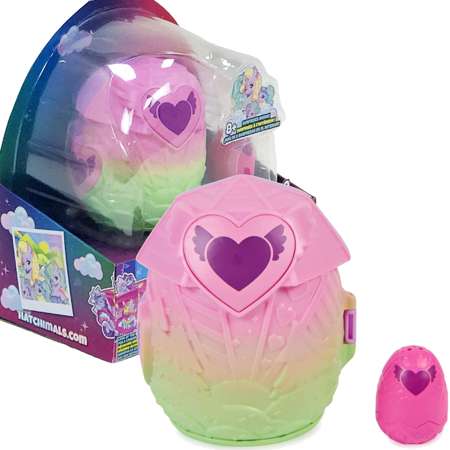 Hatchimals zestaw Rainbow-cation duże jajko rodzinny domek Fioletowy z figurkami + akcesoria niespodzianki