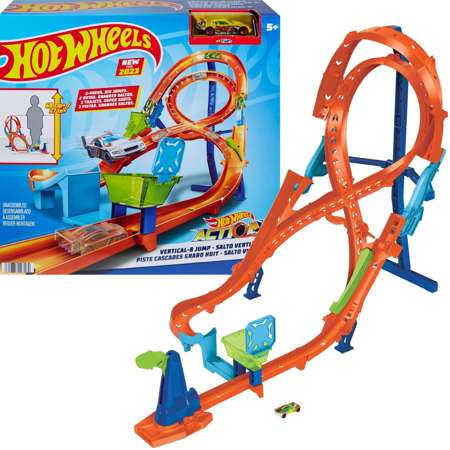 Hot Wheels Tor samochodowy Zestaw Pionowy Tor Ósemka + autko