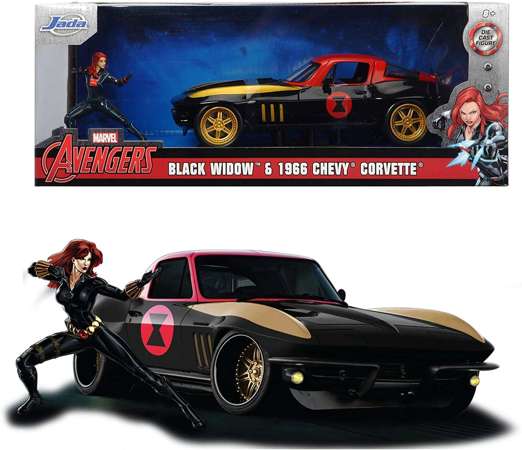 Jada Marvel Black Widow Chevy Corvette samochód + figurka