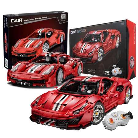 Klocki CaDA Master RC auto sportowe Italian Super Car + Wyścigowy samochód sportowy Red Devils 4313 el