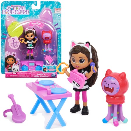 Koci Domek Gabi i DJ Kocimiętka zestaw karaoke figurki DJ Catnip Gabby's Dollhouse