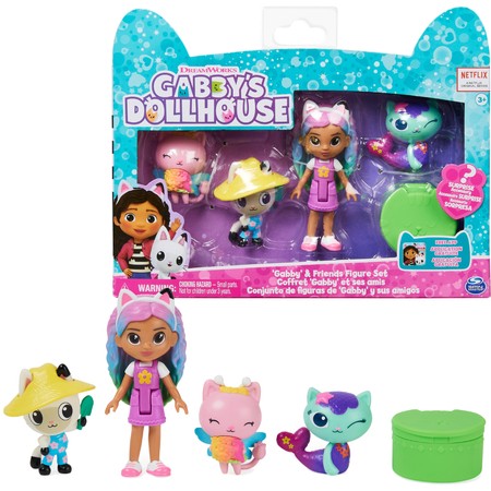 Koci Domek Gabi i przyjaciele Zestaw 4 figurek kolekcjonerskich + akcesorium Gabby's Dollhouse Spin Master