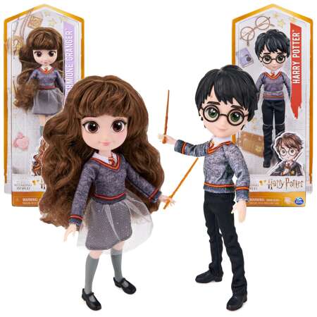 Lalki figurki z różdżką Hermiona Granger i Harry Potter 20 cm