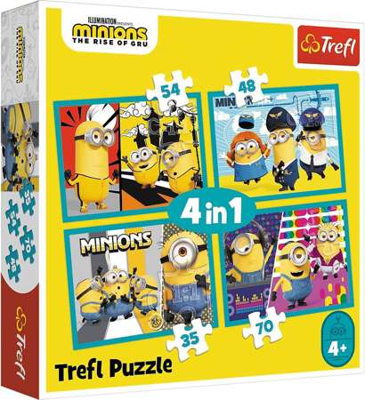 Minions Puzzle 4w1 Wesoły świat Minionków 207 elementów