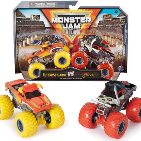 Monster Jam 2 pojazdy Monster Truck 1:64 El Toro vs Pirate's Curse