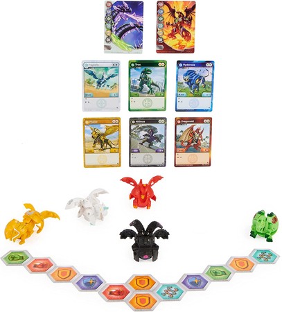 OUTLET Bakugan zestaw 5 kolorowych figurek kolekcjonerskich Evolutions Mythic Battle Pack 