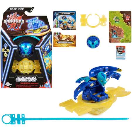 OUTLET Bakugan zestaw Special Attack Bruiser Wirująca kolorowa figurka akcji + karty USZKODZONE OPAKOWANIE