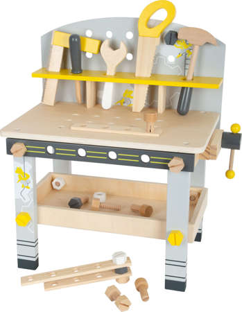OUTLET Drewniany stół warsztatowy narzędzia dla dzieci WYBRAKOWANY