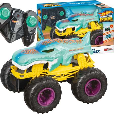 OUTLET Hot Wheels Monster Truck Zdalnie sterowany pojazd Auto Mega Wrex RC 3+ Mondo ZABAWKA NIE SKRĘCA W PRAWO, BRAK ORYGINALNEGO OPAKOWANIA