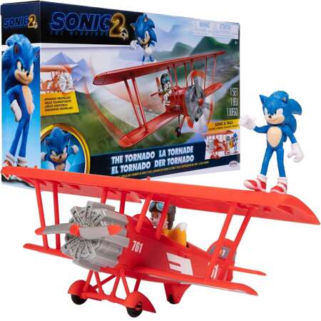 OUTLET Jakks zestaw Tornado Sonic 2 The Hedgehog figurki + samolot USZKODZONE OPAKOWANIE