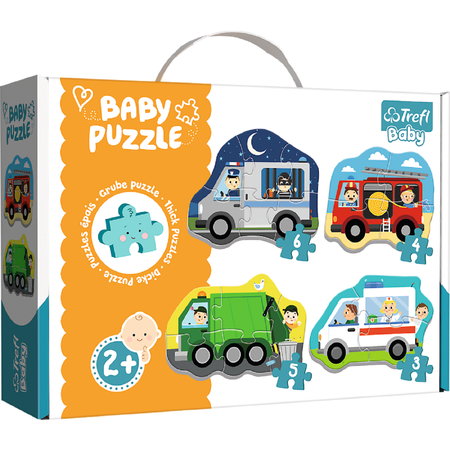 OUTLET Trefl 36071 Puzzle Baby Classic Pojazdy i zawody 12 El WYBRAKOWANE