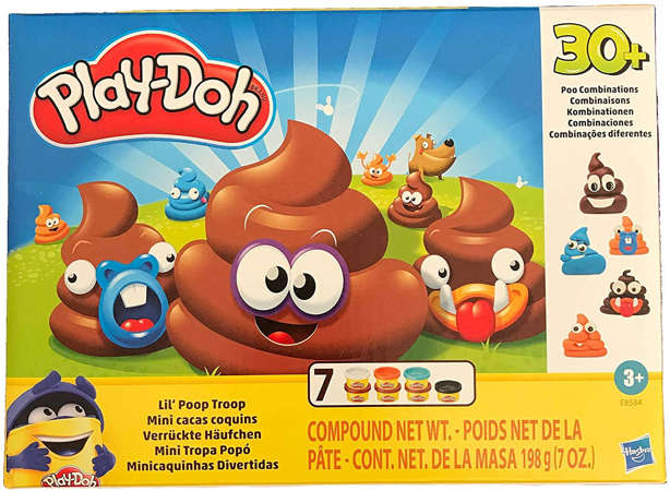 Play Doh duży kreatywny zestaw Ciastolina zabawna kupa Poop Troop 7 barw 7 kolorowych tub