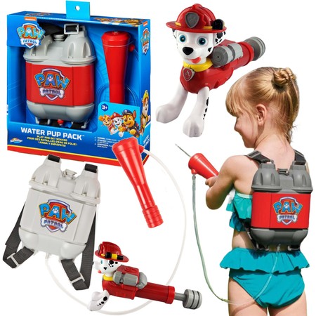 Psi Patrol plecak na wodę z pistoletem Water Pup Pack pompka na wodę + wyrzutnia wody Marshall Water Blaster